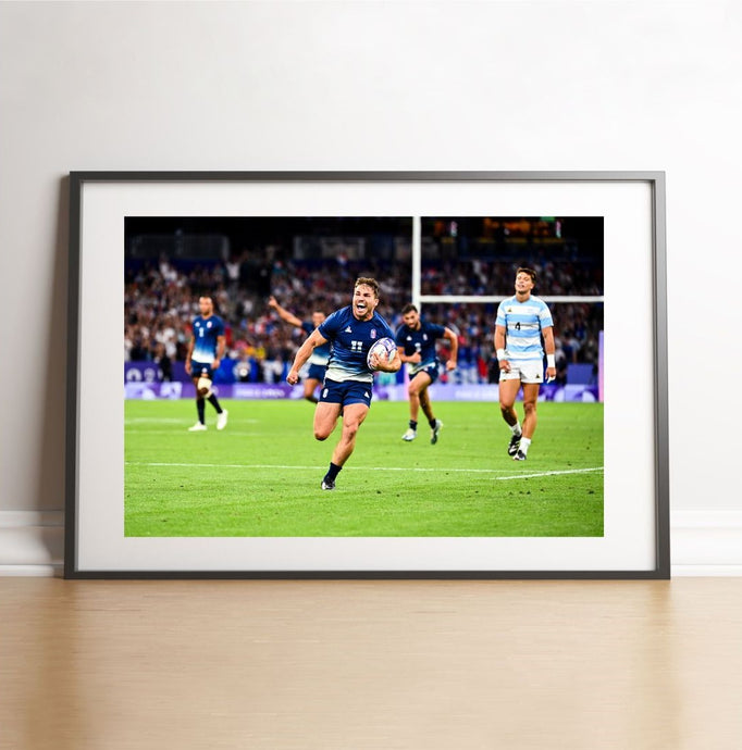 Antoine Dupont marque l’essai de la victoire, JO 2024