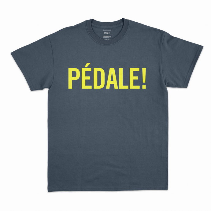 T-Shirt PÉDALE! Bleu et Jaune